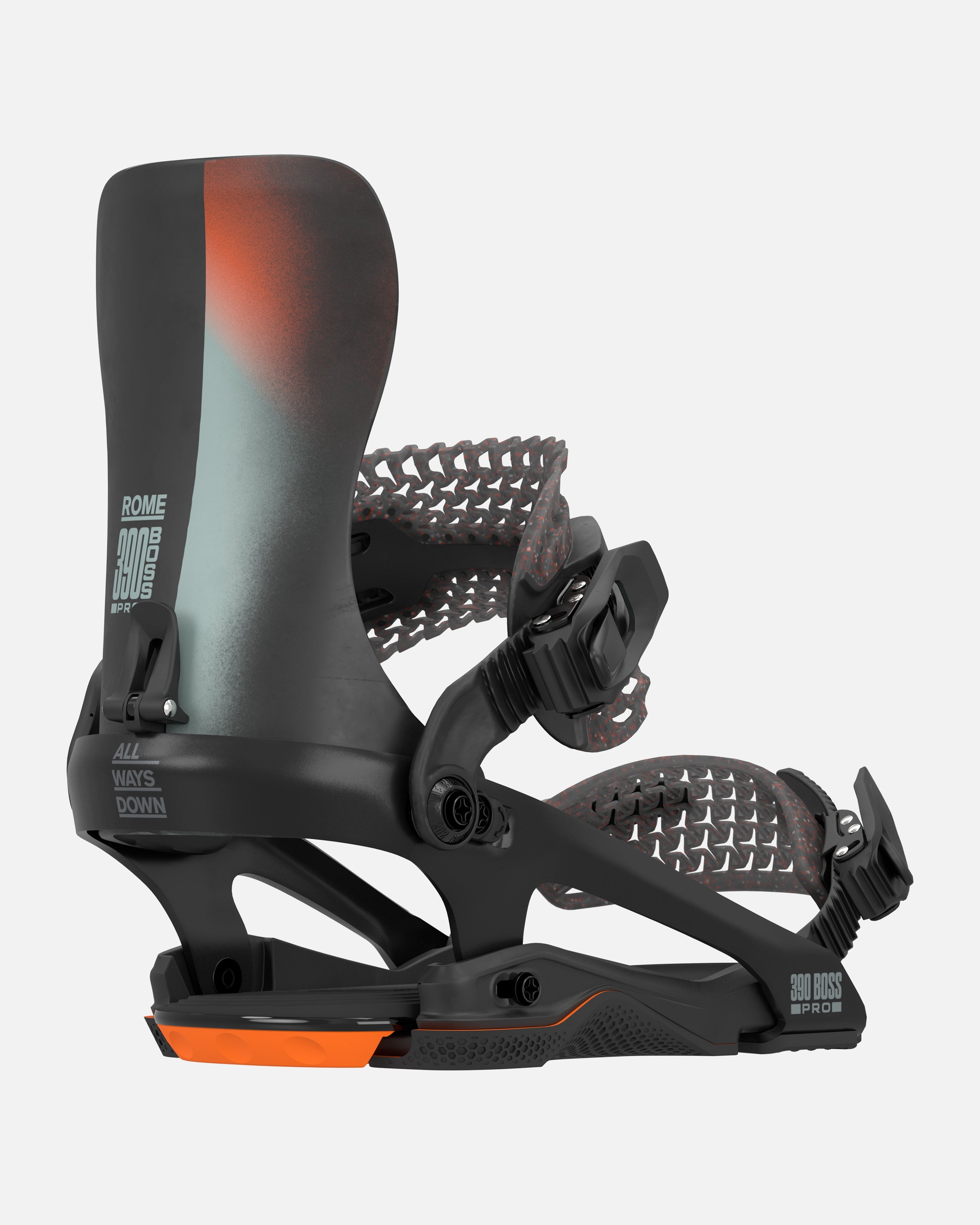 Rome 390 Boss FW Pro Men's Snowboard Bindings 2025/2026 S / BLACK/SLATE