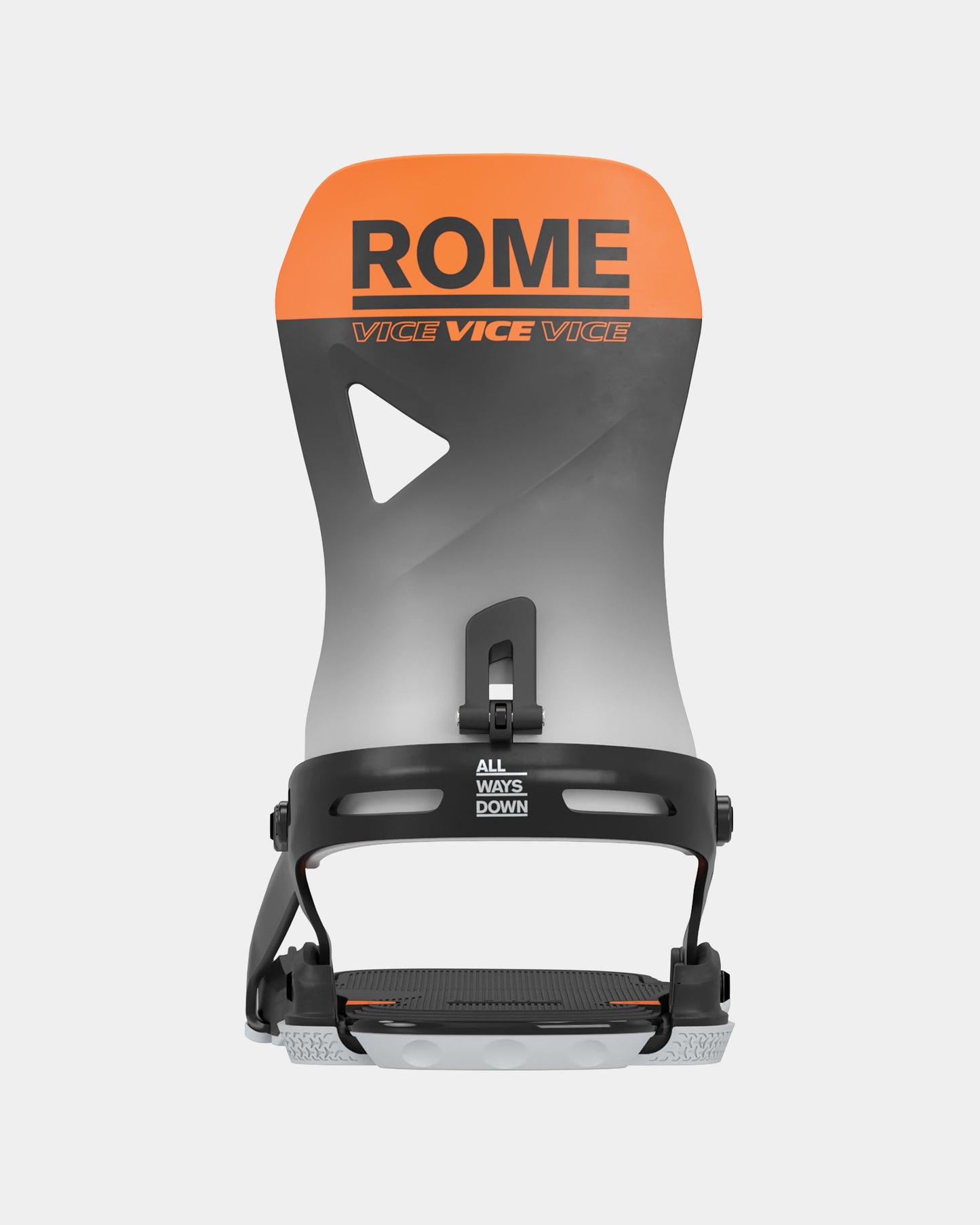 color-black/orange Vice 2025 | Rome Snowboards™ best all mountain snowboards