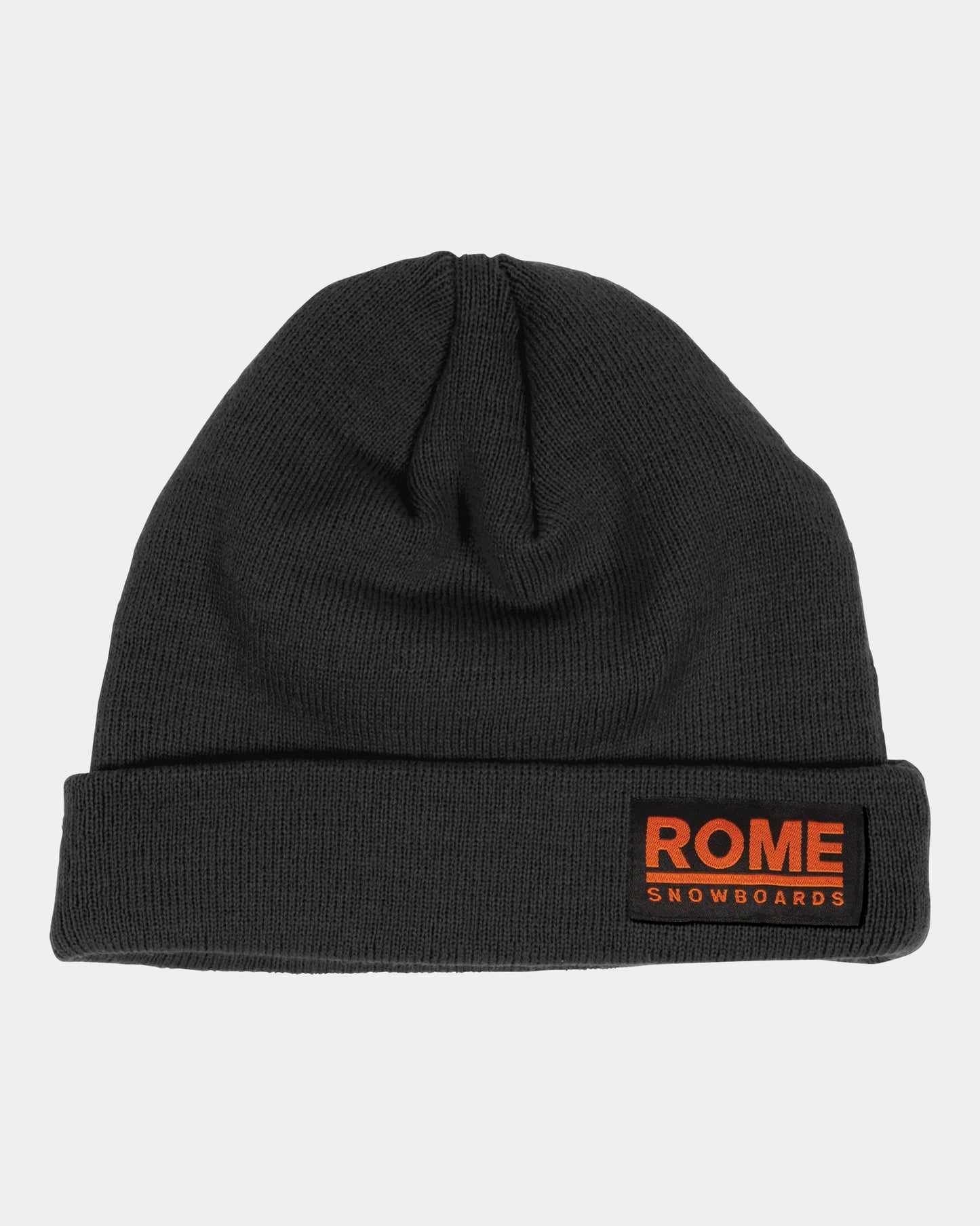 Snowboard beanie in black. Logo Beanie 2025 | Rome Snowboards™ 2025.