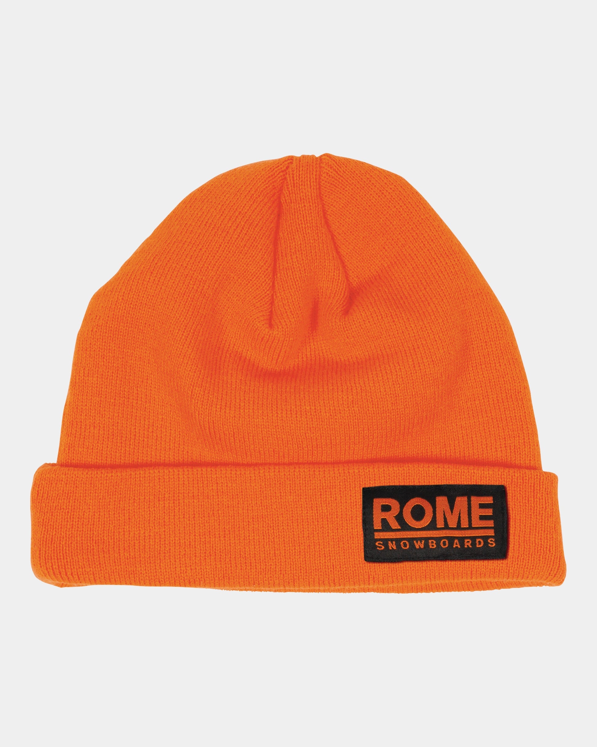 Snowboard beanie in orange. Logo Beanie 2025 | Rome Snowboards™ 2025.