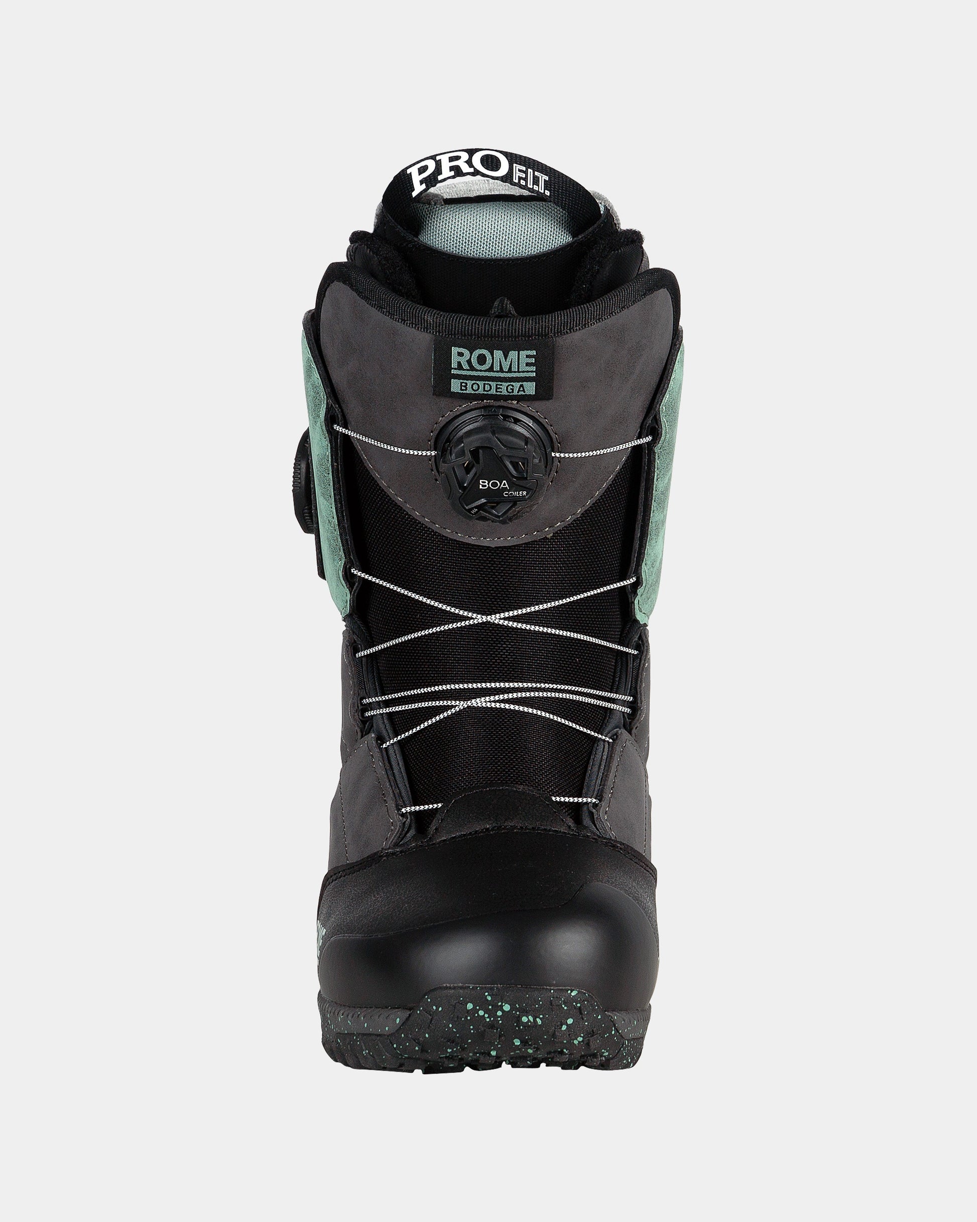 features-bg-black/teal Women's Bodega Boa 2025 | Rome Snowboards™ snowboard boots with laces