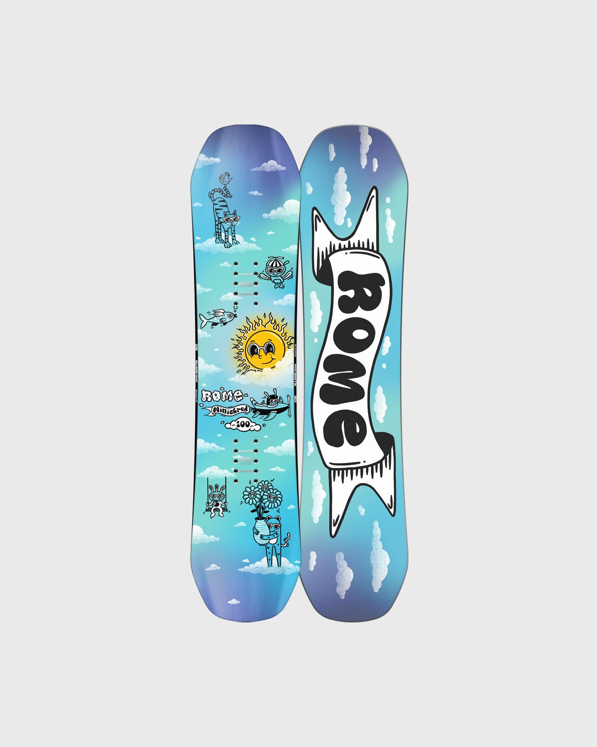 ROME ローファイ 143cm ビンS レディース/子供 スノーボードセット◇ Rome Minishred Youth Snowboard 2026/2027 – Rome Snowboards