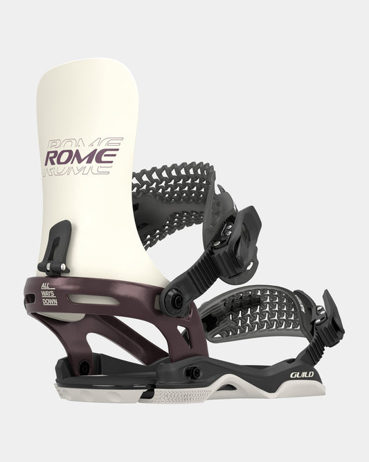 features-bg-bone/purple color-bone/purple Guild 2025 | Rome Snowboards™ best women bindings
