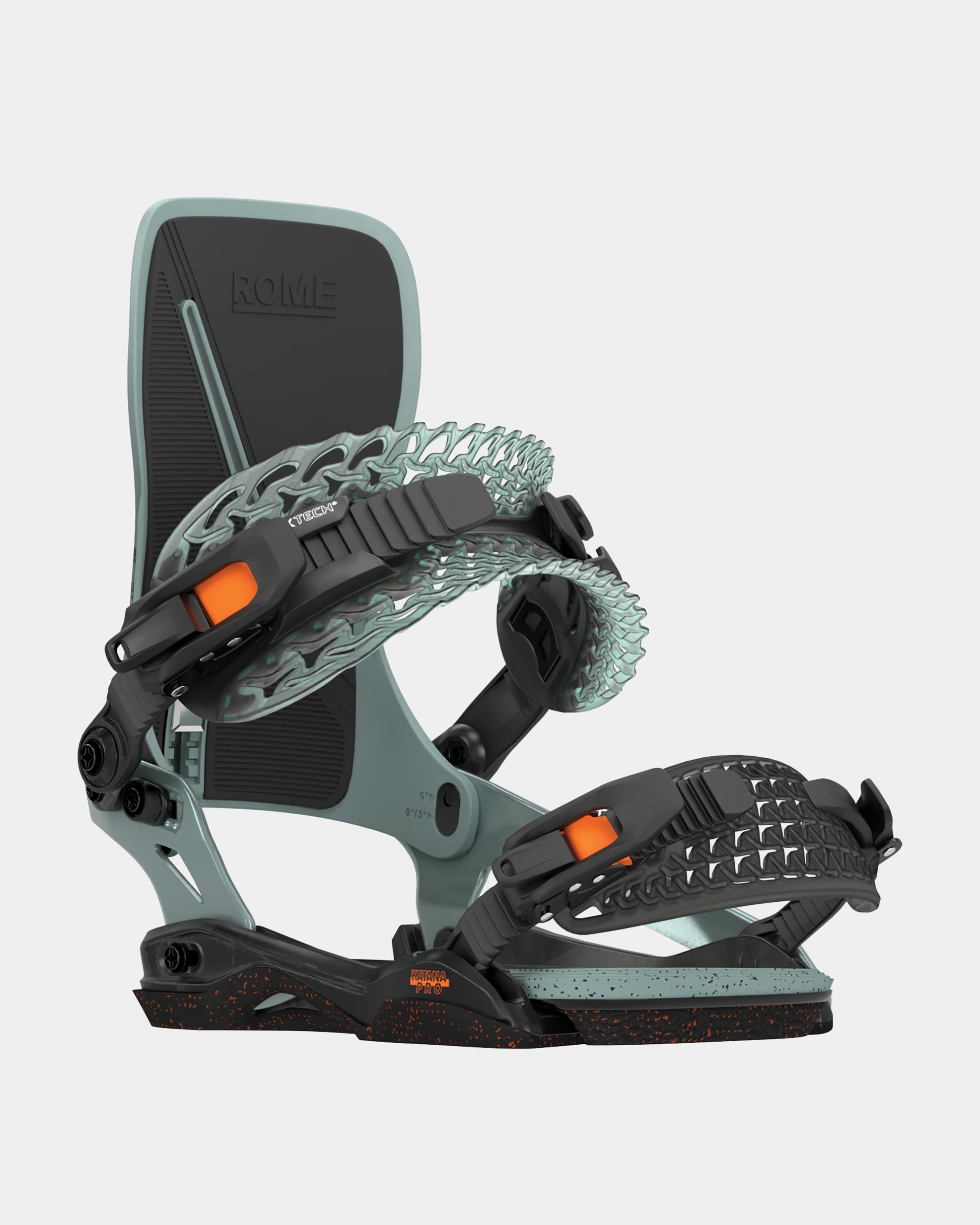 color-slate-gray/orange Katana Pro 2025 | Rome Snowboards™ best men's bindings