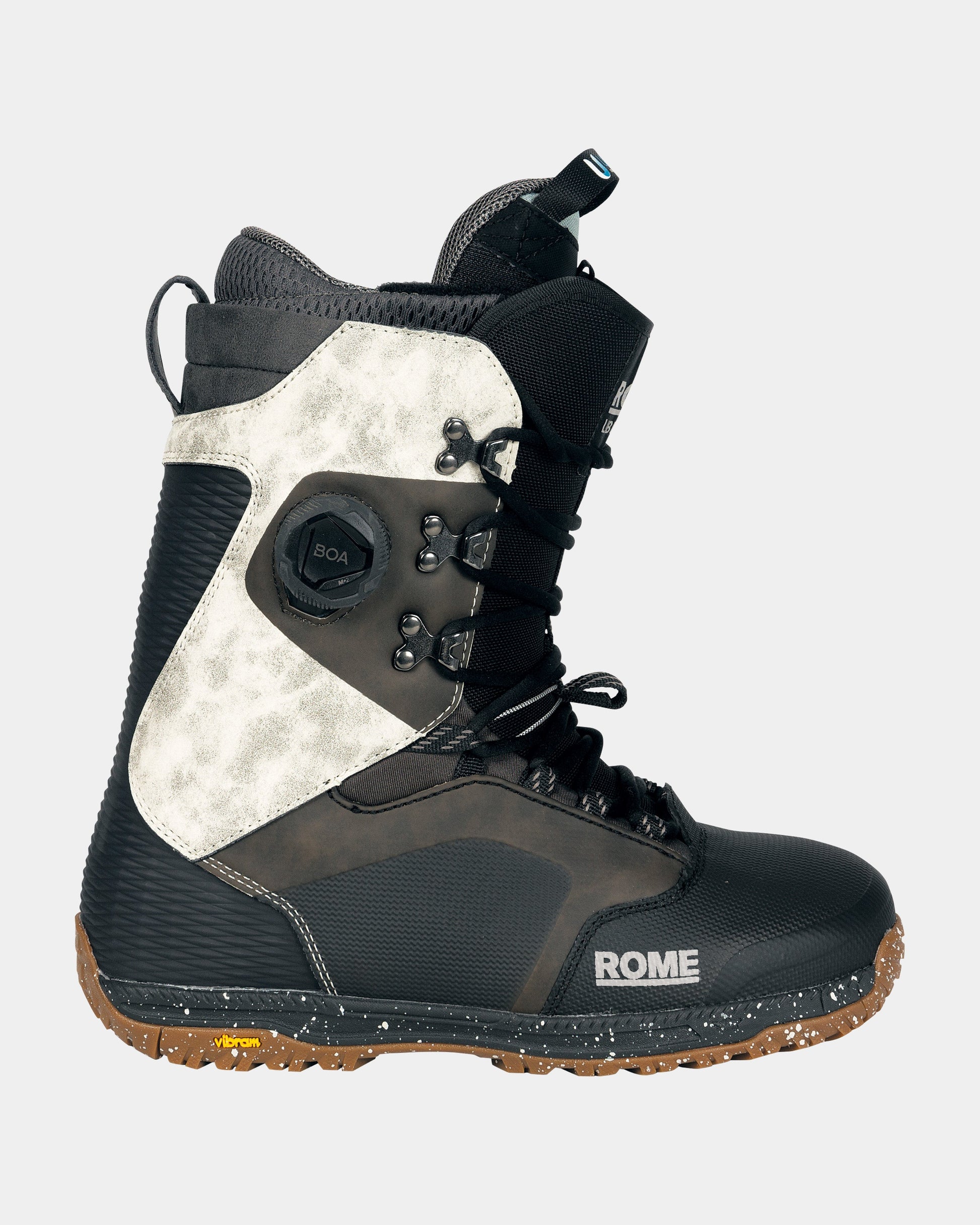 features-bg-black/white Libertine Hybrid Boa 2025 | Rome Snowboards™ snowboard boots for sale men