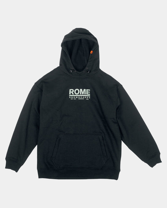 Snowboarding hoodie in black. Riding Hoodie 2025 | Rome Snowboards™ 2025.