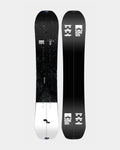 Men splitboard snowboards in black and white. Uprise Splitboard 2025 | Rome Snowboards™ 2025.