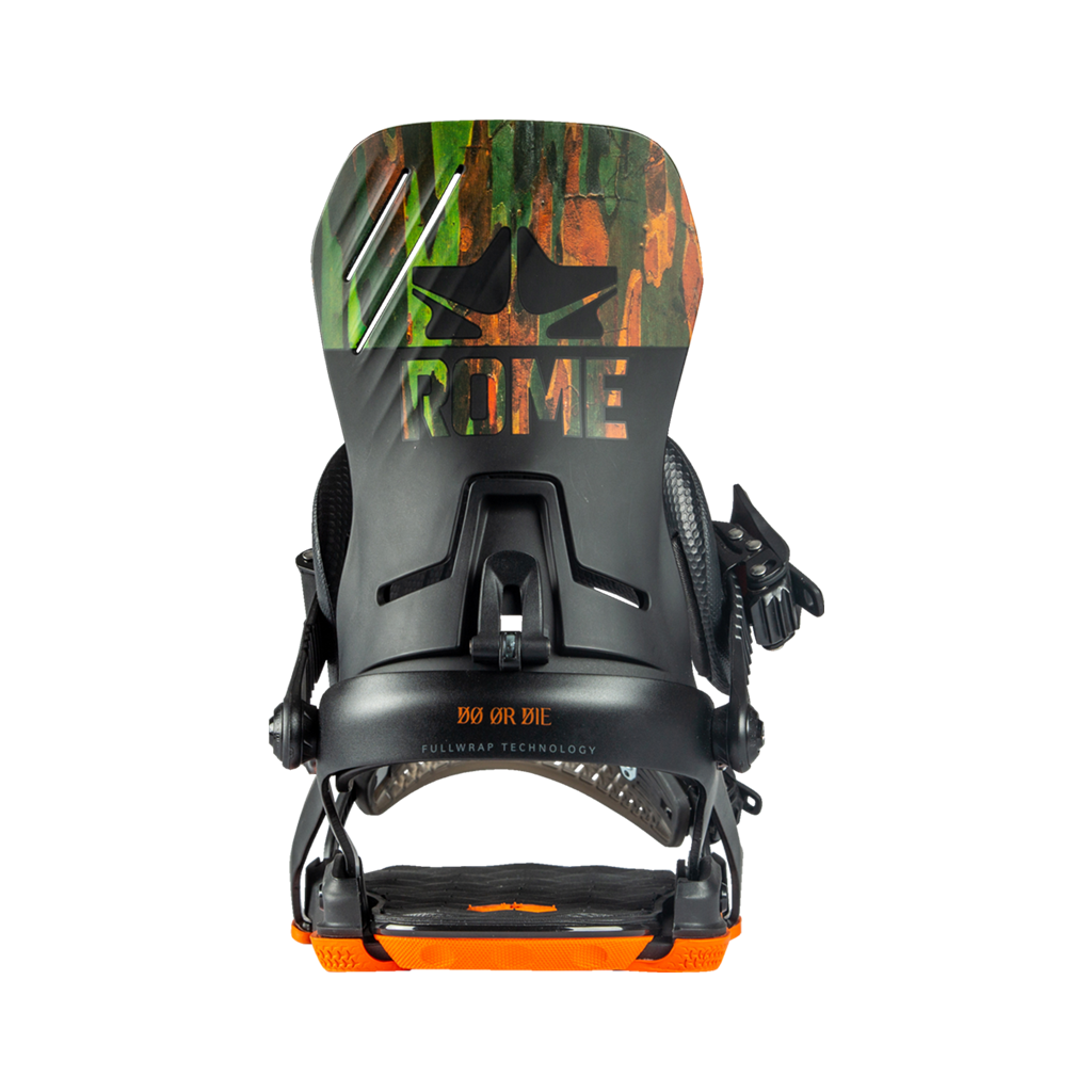 Rome dod camo snowboard bindings highback view