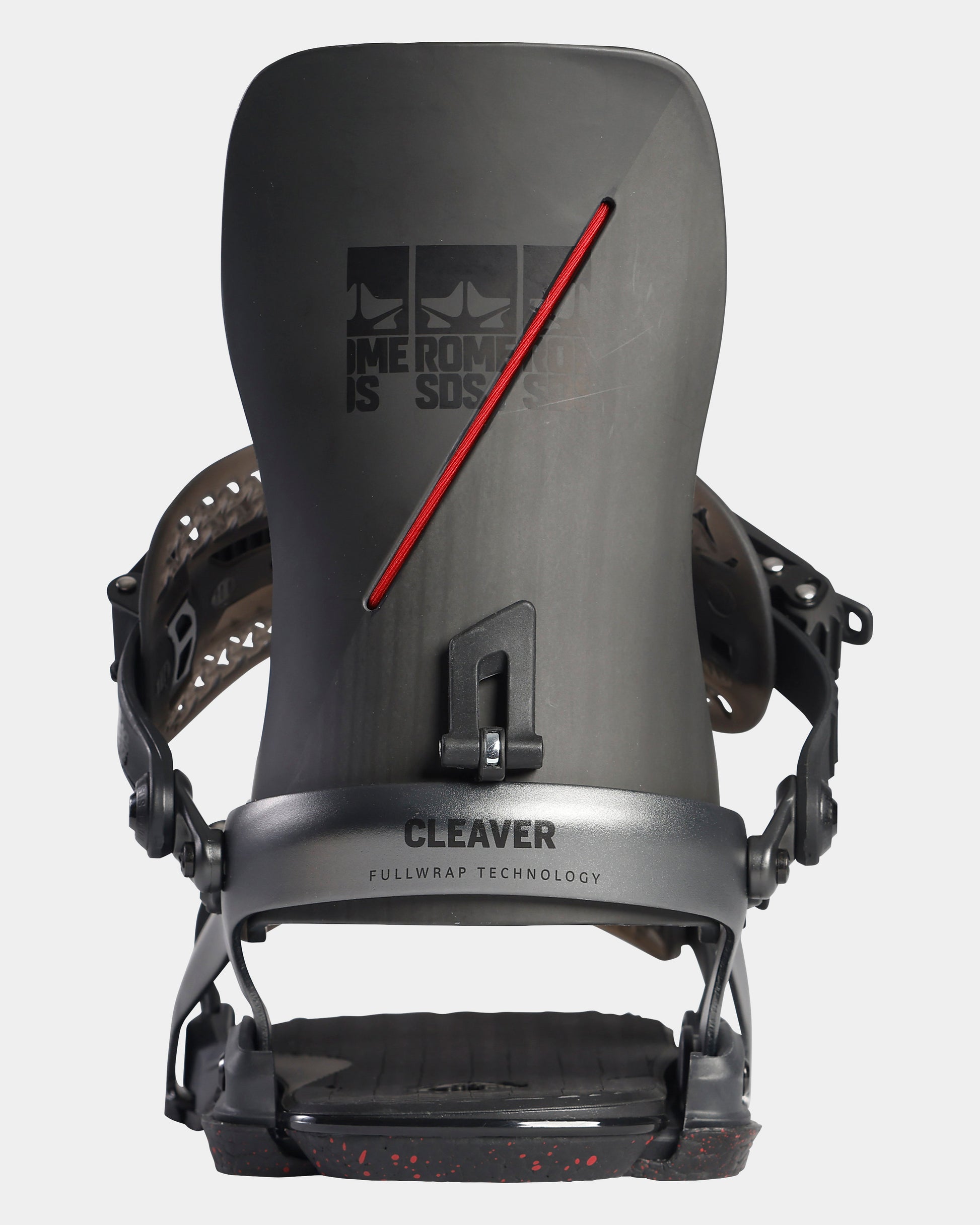 rome cleaver 2022 mens bindings product photo from back cover shot in studio color black grain