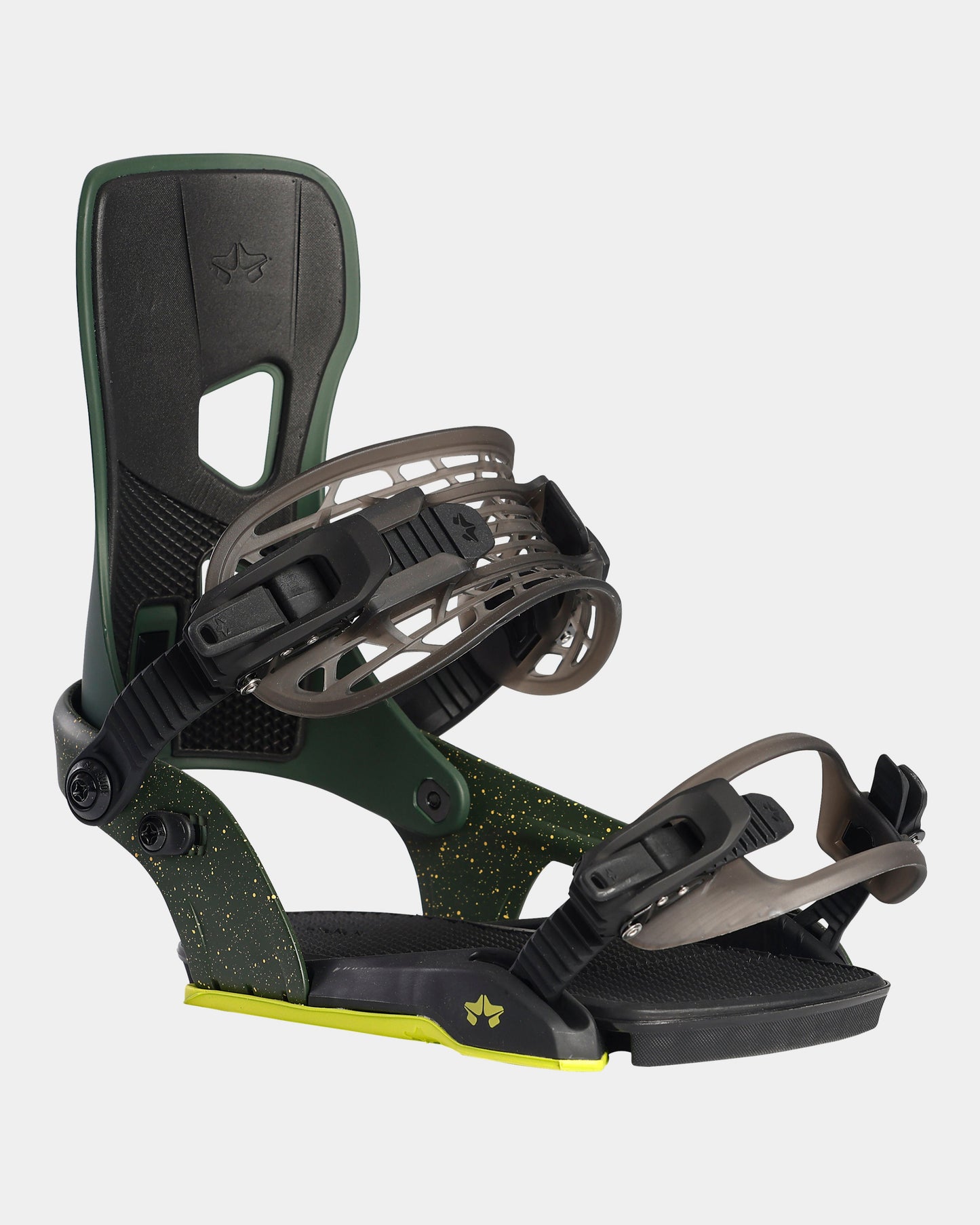 Rome Crux bindings 2022 rome sds bindings product photo from the side cover shot in the studio color swamp